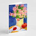 Pink Bouquet of Flowers Greeting Cards Pack of 8 Blank Cards with Envelopes Whimsical A7 Size 5x7