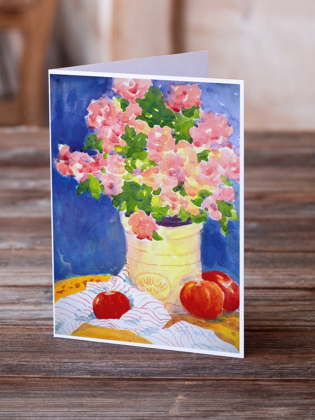 Pink Bouquet of Flowers Greeting Cards Pack of 8 Blank Cards with Envelopes Whimsical A7 Size 5x7