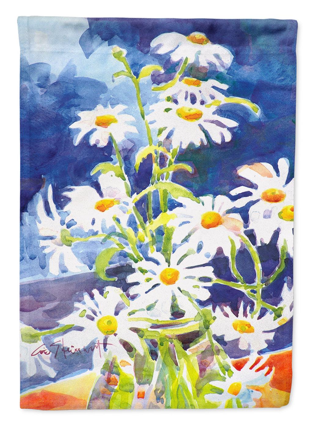 Flowers - Daisy House Flag 28x40 Porch Sleeve Pole Decorative Outside Yard Banner Artwork Wall Hanging, Polyester