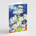 Flowers - Daisy Greeting Cards Pack of 8 Blank Cards with Envelopes Whimsical A7 Size 5x7