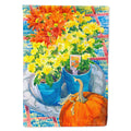 Flower - Mums House Flag 28x40 Porch Sleeve Pole Decorative Outside Yard Banner Artwork Wall Hanging, Polyester