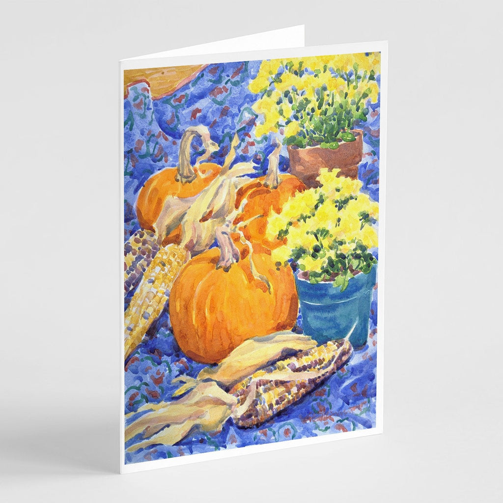 Flower - Mums Greeting Cards Pack of 8 Blank Cards with Envelopes Whimsical A7 Size 5x7