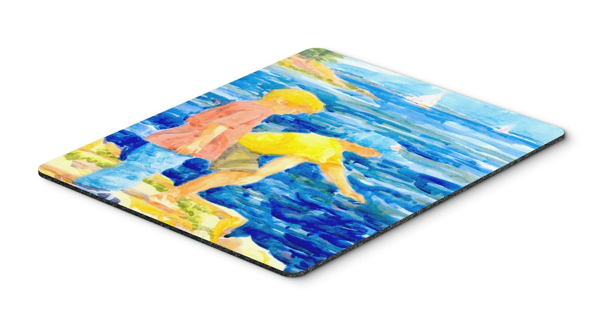 The Boys at the water Mouse Pad, Heat Resistant Trivet Hot Pad , Non Slip Rubber Desk Mat, Kitchen Counter Protector, Home Office Decor Gift