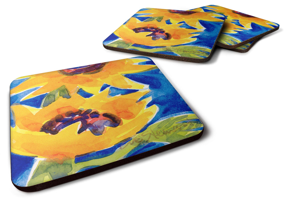 Flower - Sunflower Foam Coasters Set of 4 Cup Coasters for Indoor Outdoor, Tabletop Protection, Anti Slip, Mouse pad Material