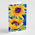 Flower - Sunflower Greeting Cards Pack of 8 Blank Cards with Envelopes Whimsical A7 Size 5x7