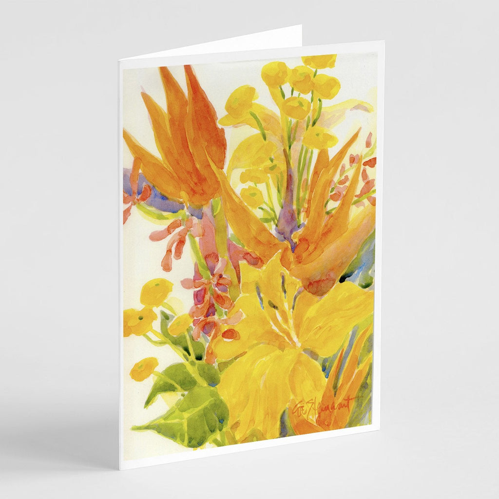 Flower - Bird of Paradise Greeting Cards Pack of 8 Blank Cards with Envelopes Whimsical A7 Size 5x7