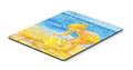 Little Girl at the beach Mouse Pad, Heat Resistant Trivet Hot Pad , Non Slip Rubber Desk Mat, Kitchen Counter Protector, Home Office Decor Gift