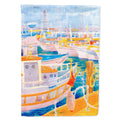 Shirmp Boats House Flag 28x40 Porch Sleeve Pole Decorative Outside Yard Banner Artwork Wall Hanging, Polyester
