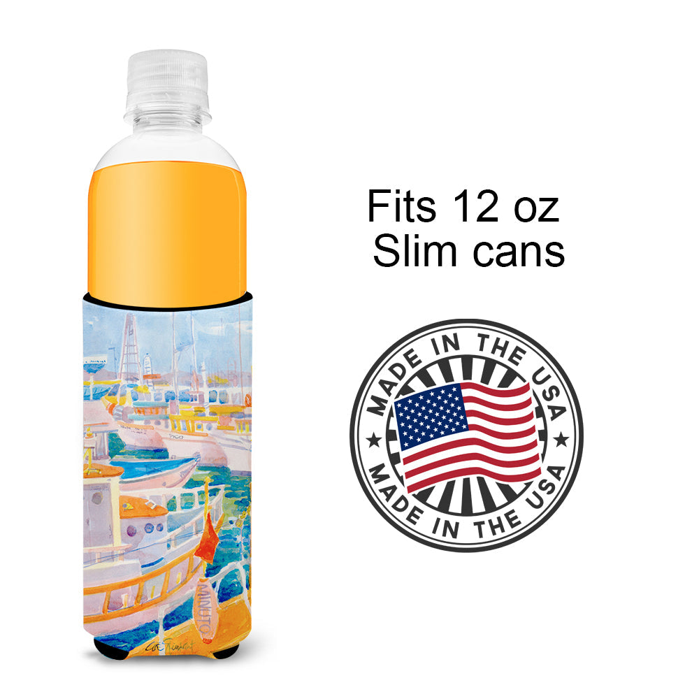 Shirmp Boats Slim Can Hugger , Insulated Foam Hugger for 12 oz Slim Cans, Beer Bottles & Water Bottles, Printed in USA