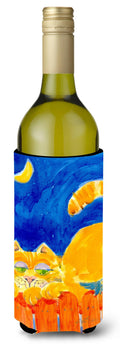 Big orange Tabby cat on the fence Wine Bottle Hugger Gift Sleeve for Standard 750 ml Bottles, Insulated Reusable Also Fits Mini Shot & Pint Bottles