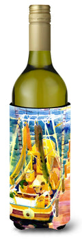 Shrimp Boats Wine Bottle Hugger Gift Sleeve for Standard 750 ml Bottles, Insulated Reusable Also Fits Mini Shot & Pint Bottles