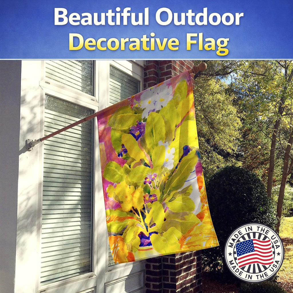 Flower House Flag 28x40 Porch Sleeve Pole Decorative Outside Yard Banner Artwork Wall Hanging, Polyester
