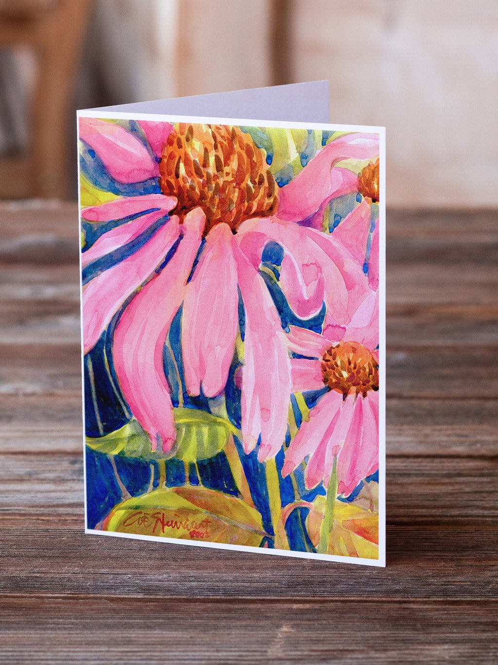 Flower - Coneflower Greeting Cards Pack of 8 Blank Cards with Envelopes Whimsical A7 Size 5x7