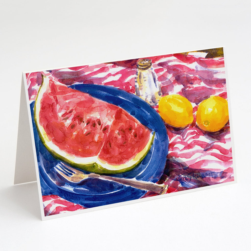 Watermelon Greeting Cards Pack of 8 Blank Cards with Envelopes Whimsical A7 Size 5x7