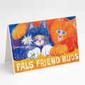 Cats Pals Friends Buds Greeting Cards Pack of 8 Blank Cards with Envelopes Whimsical A7 Size 5x7