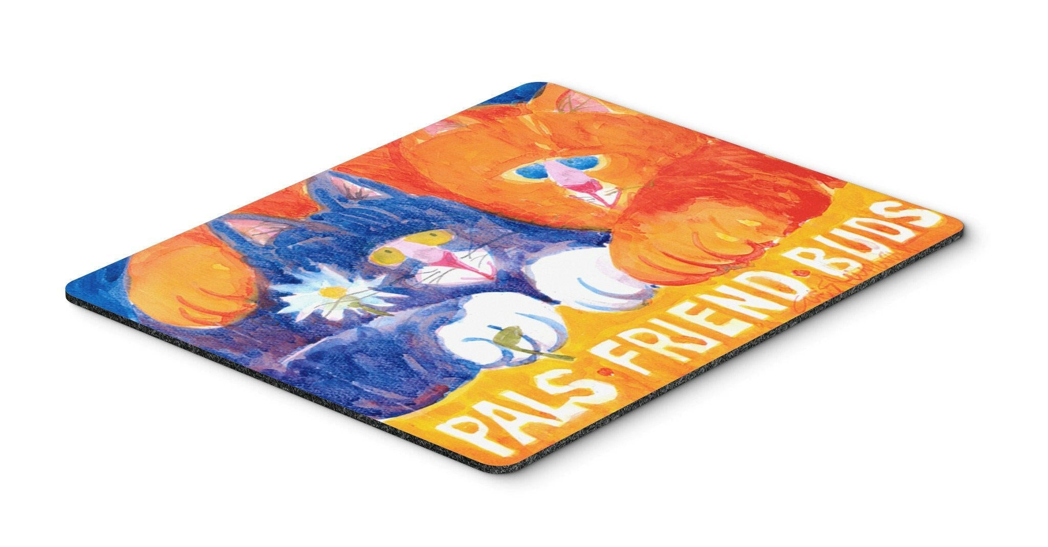 Cats Pals Friends Buds Mouse Pad, Heat Resistant Trivet Hot Pad , Non Slip Rubber Desk Mat, Kitchen Counter Protector, Home Office Decor Gift