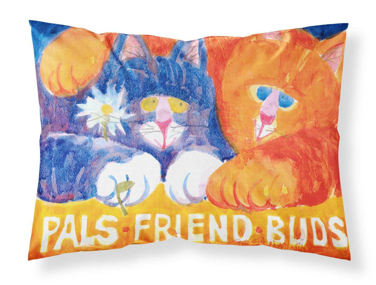 Cats Pals Friends Buds Standard Pillowcase Lightweight Super Soft Easy Care Decorative Artwork Pillowcase, Standard