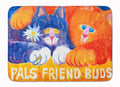 Cats Pals Friends Buds Memory Foam Kitchen Mat Machine Washable Anti-Fatigue Cushion Comfort Bath or Kitchen Rug