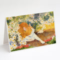 Cat Greeting Cards Pack of 8 Blank Cards with Envelopes Whimsical A7 Size 5x7
