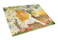 Cat Cutting Board Tempered Glass Kitchen Cutting Surface, Heat Resistant Chopping, Non-Slip Feet, Food Prep & Serving