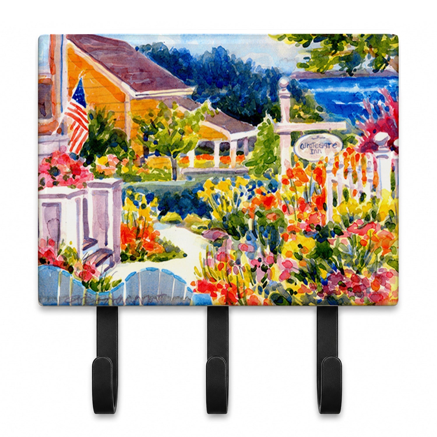 Seaside Beach Cottage Leash or Key Holder Wall Hooks, Coat Rack Wall Mount, for Hanging Keys, Towels, Aprons, Leashes