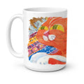 Cat Ceramic Coffee Mug 15 oz Decorative Large C Handle Mug Cup for Tea, Cocoa Hot Chocolate