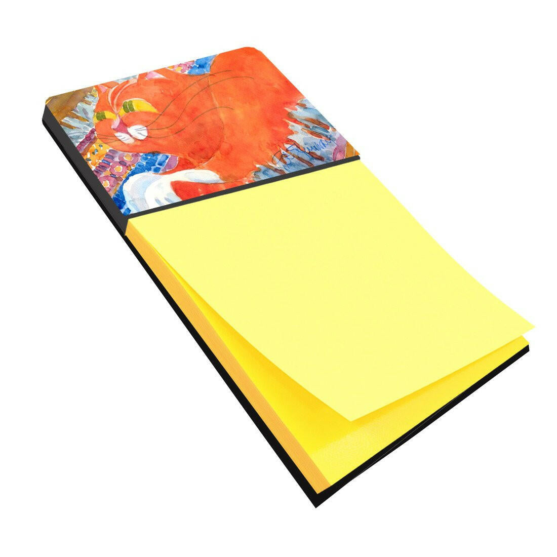 Cat Watercolor Sticky Note Holder Refillable Dispenser Desk Accessory 3x3 Pad Gift