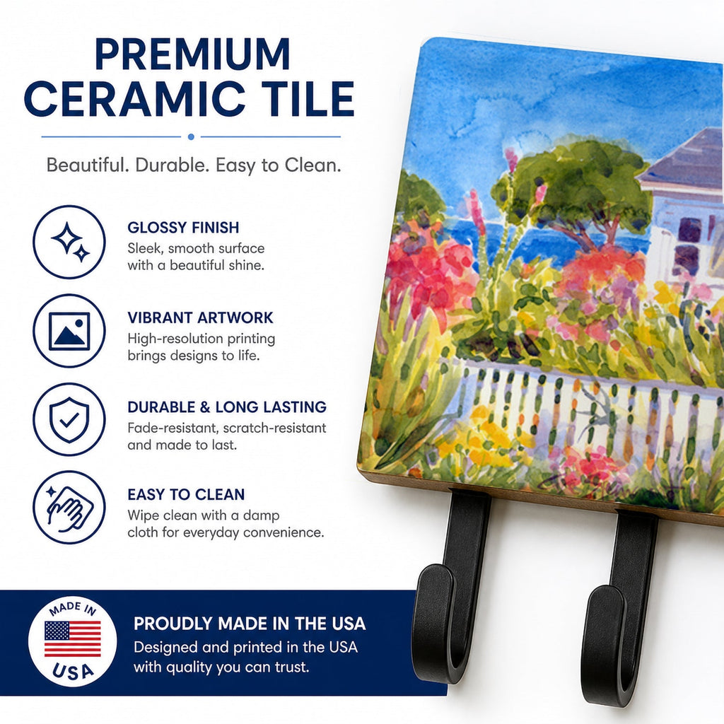 Seaside Beach Cottage Leash or Key Holder Wall Hooks, Coat Rack Wall Mount, for Hanging Keys, Towels, Aprons, Leashes
