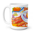 Florida Oranges Sliced for breakfast Ceramic Coffee Mug 15 oz Decorative Large C Handle Mug Cup for Tea, Cocoa Hot Chocolate