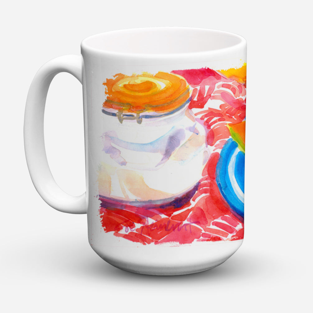 A Slice of Cantelope Ceramic Coffee Mug 15 oz Decorative Large C Handle Mug Cup for Tea, Cocoa Hot Chocolate