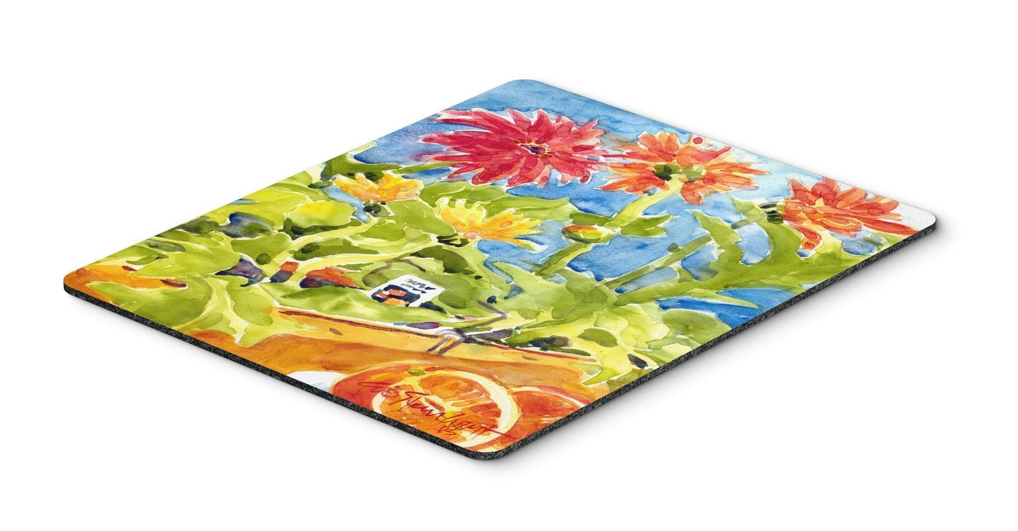 Flower - Gerber Daisies Mouse Pad, Heat Resistant Trivet Hot Pad , Non Slip Rubber Desk Mat, Kitchen Counter Protector, Home Office Decor Gift