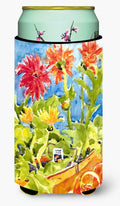 Flower - Gerber Daisies Tall Boy Hugger Can Cooler Sleeve Machine Washable Drink Collapsible Insulator Beverage Insulated Holder