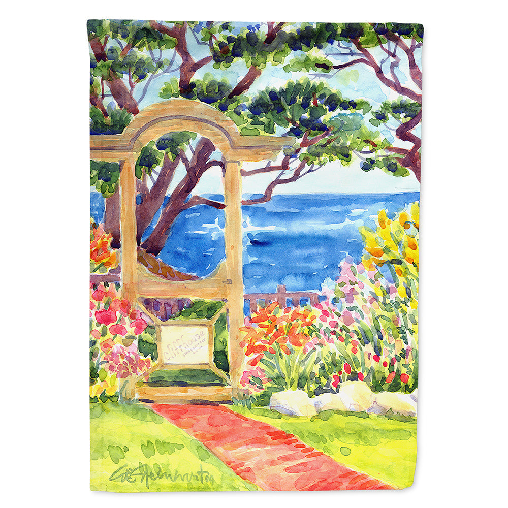 Seaside House Flag 28x40 Porch Sleeve Pole Decorative Outside Yard Banner Artwork Wall Hanging, Polyester