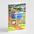 Seaside Greeting Cards Pack of 8 Blank Cards with Envelopes Whimsical A7 Size 5x7