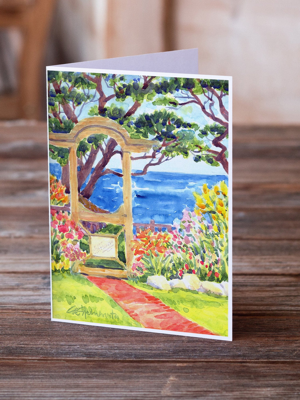 Seaside Greeting Cards Pack of 8 Blank Cards with Envelopes Whimsical A7 Size 5x7