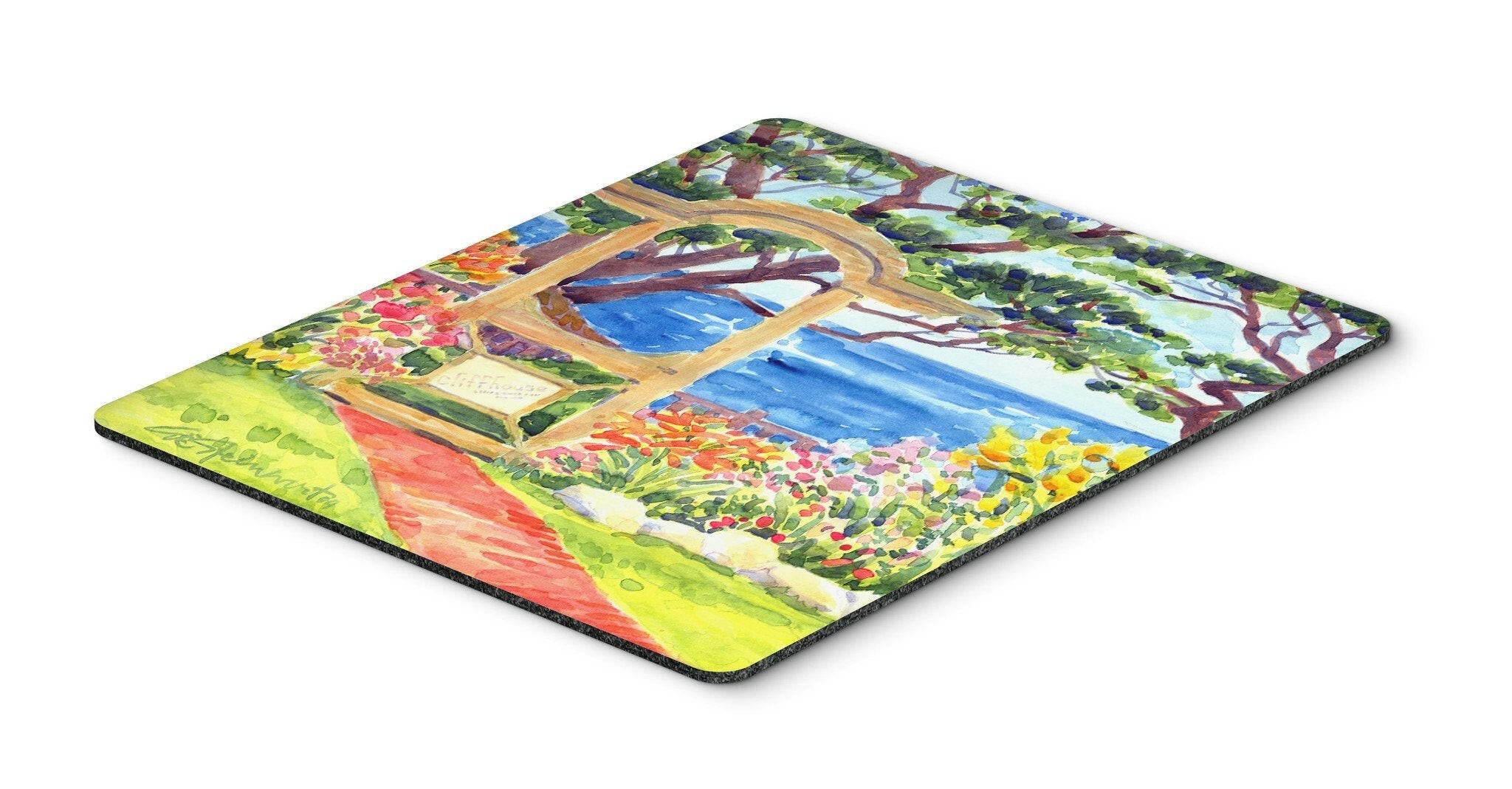 Seaside Mouse Pad, Heat Resistant Trivet Hot Pad , Non Slip Rubber Desk Mat, Kitchen Counter Protector, Home Office Decor Gift