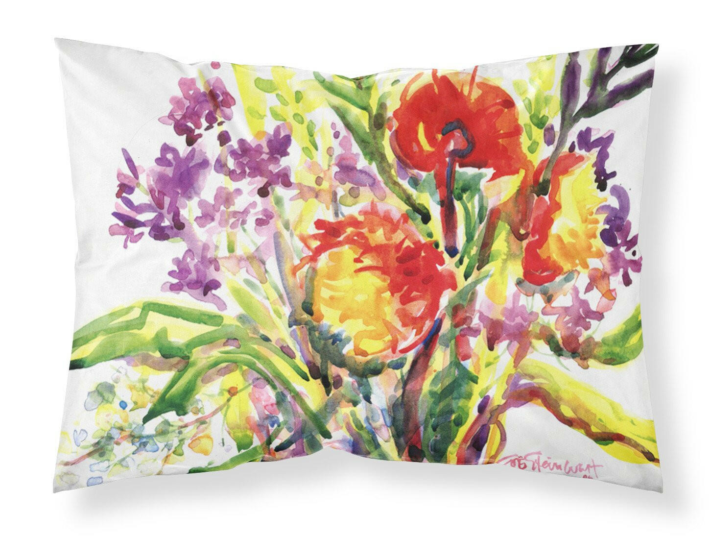 Flower Standard Pillowcase Lightweight Super Soft Easy Care Decorative Artwork Pillowcase, Standard