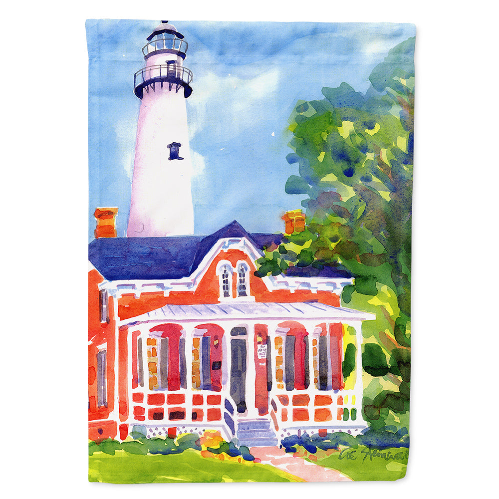 Lighthouse House Flag 28x40 Porch Sleeve Pole Decorative Outside Yard Banner Artwork Wall Hanging, Polyester
