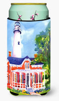 Lighthouse Tall Boy Hugger Can Cooler Sleeve Machine Washable Drink Collapsible Insulator Beverage Insulated Holder
