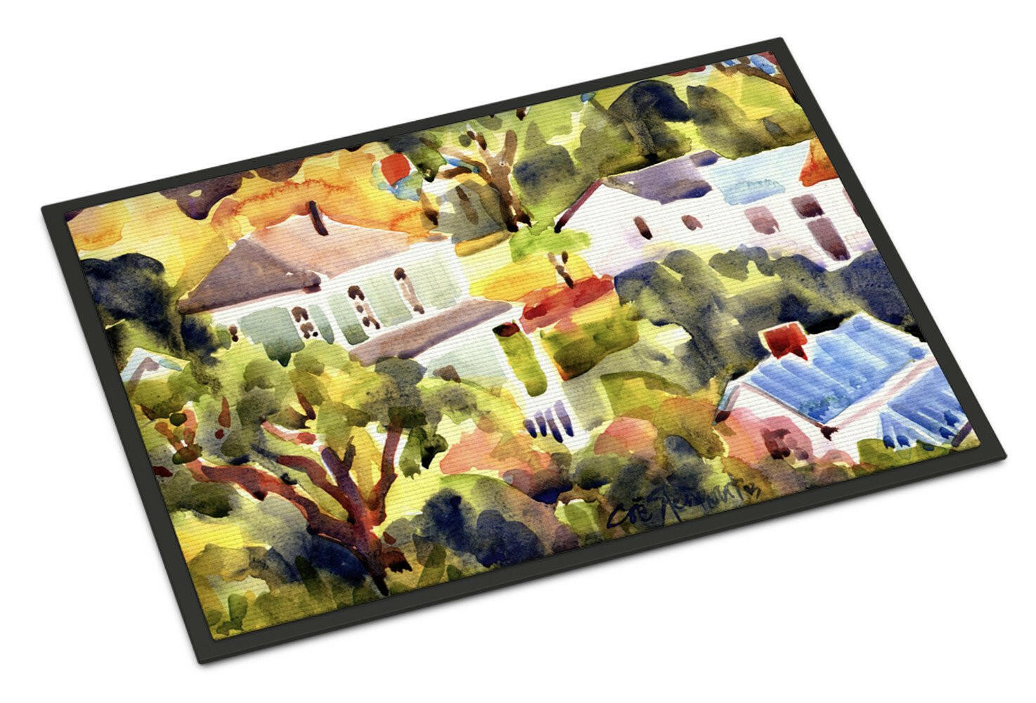 Houses Doormat Indoor Outdoor 24H X 36W Front Door Mat Rugs for Entryway, Non Slip Washable Low Pile,