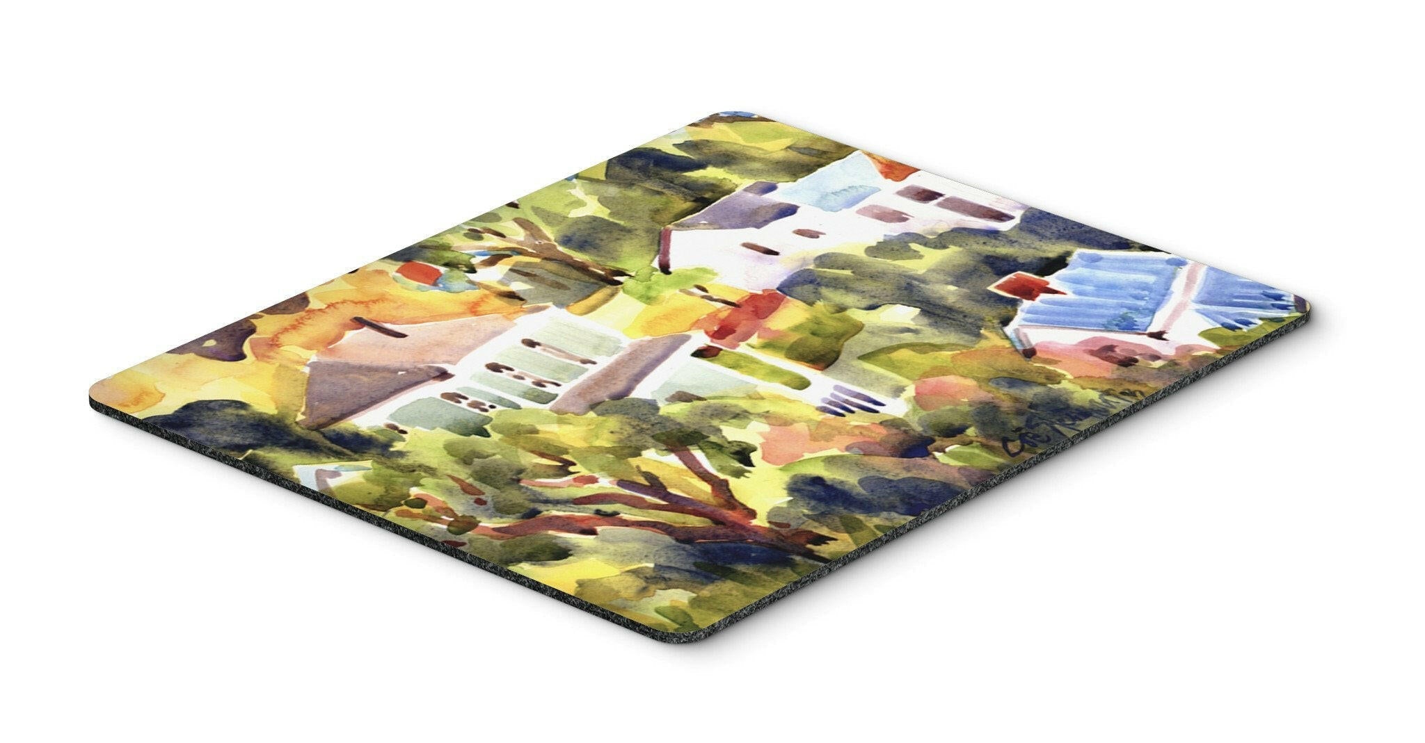 Houses Mouse Pad, Heat Resistant Trivet Hot Pad , Non Slip Rubber Desk Mat, Kitchen Counter Protector, Home Office Decor Gift