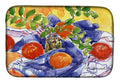 Apples Dish Drying Mat Absorbent Dish Drying Mat Pad for Kitchen Counter Dish Drainer Mat for Countertop, 14 x 21", Multicolor