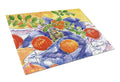 Apples Cutting Board Tempered Glass Kitchen Cutting Surface, Heat Resistant Chopping, Non-Slip Feet, Food Prep & Serving