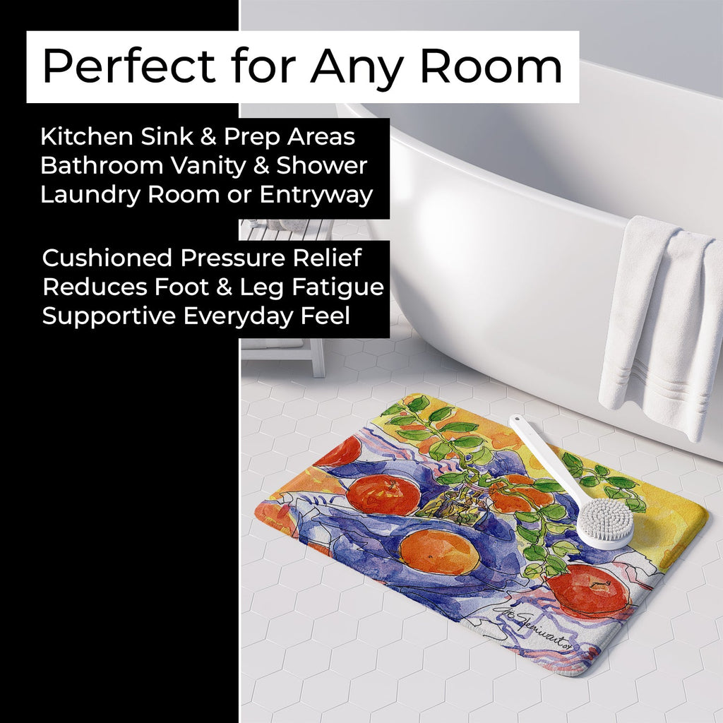 Apples Memory Foam Kitchen Mat Machine Washable Anti-Fatigue Cushion Comfort Bath or Kitchen Rug
