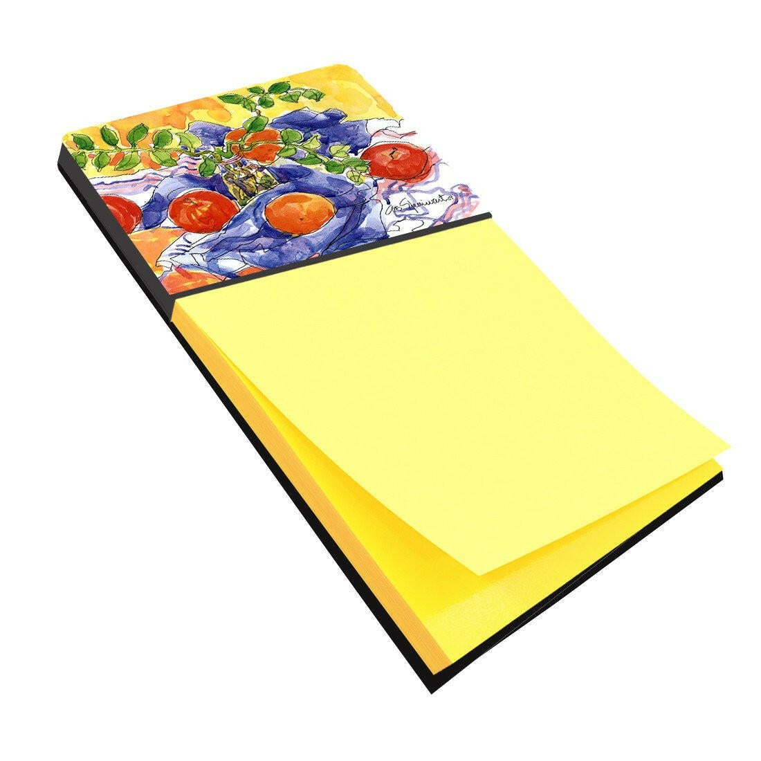 Apples Watercolor Sticky Note Holder Refillable Dispenser Desk Accessory 3x3 Pad Gift