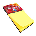 Big Red Cat at the fishbowl Watercolor Sticky Note Holder Refillable Dispenser Desk Accessory 3x3 Pad Gift