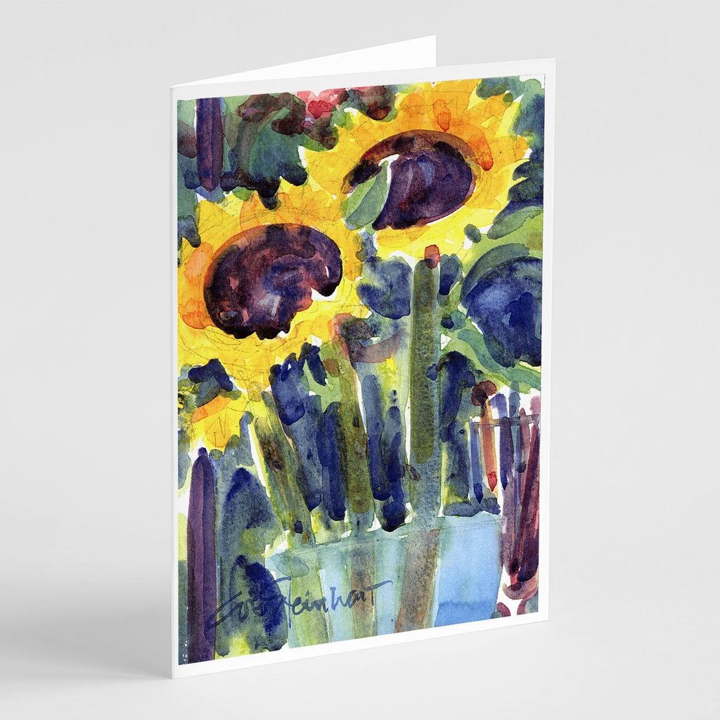 Flower - Sunflower Greeting Cards Pack of 8 Blank Cards with Envelopes Whimsical A7 Size 5x7