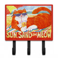 Orange Tabby at the beach Leash or Key Holder Wall Hooks, Coat Rack Wall Mount, for Hanging Keys, Towels, Aprons, Leashes