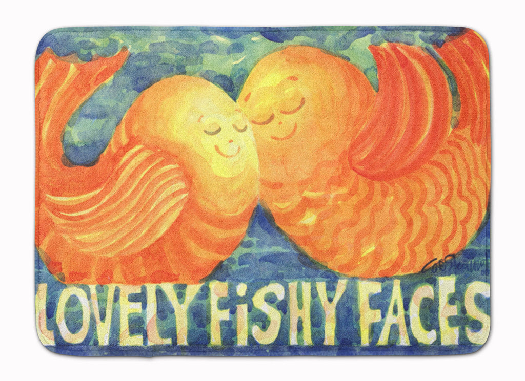 Fish - Kissing Fish Memory Foam Kitchen Mat Machine Washable Anti-Fatigue Cushion Comfort Bath or Kitchen Rug