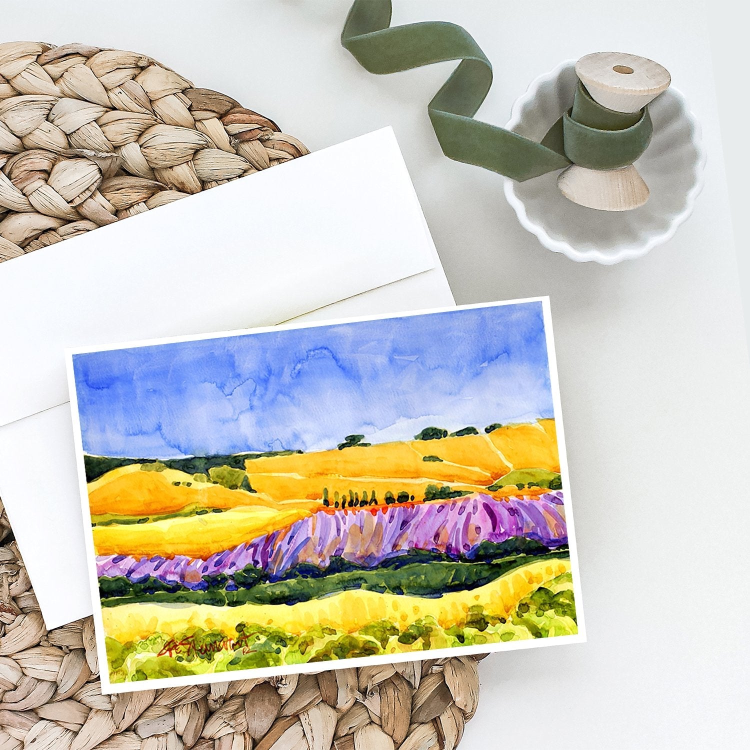 Landscape Greeting Cards Pack of 8 Blank Cards with Envelopes Whimsical A7 Size 5x7